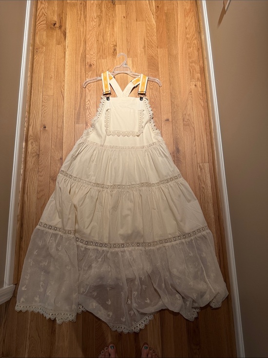 Listicle Dresses & Skirts - Listicle Cream Maxi Dress with Yellow Straps